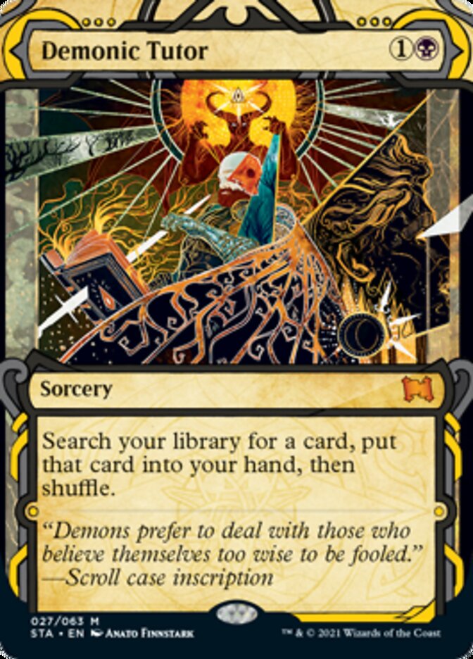 Demonic Tutor (Foil Etched) [Strixhaven: School of Mages Mystical Archive] - The Mythic Store | 24h Order Processing