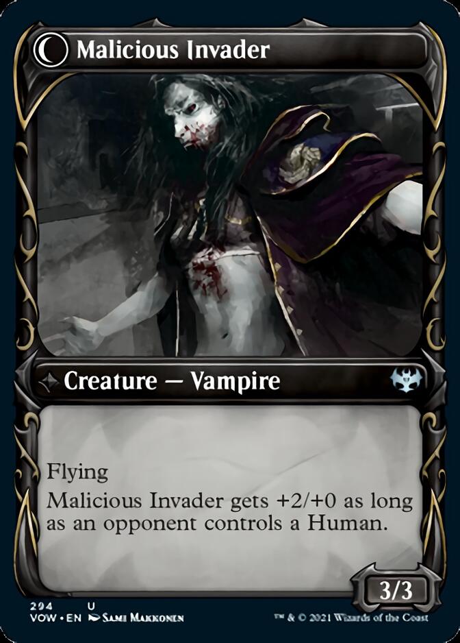 Innocent Traveler // Malicious Invader (Showcase Fang Frame) [Innistrad: Crimson Vow] - The Mythic Store | 24h Order Processing