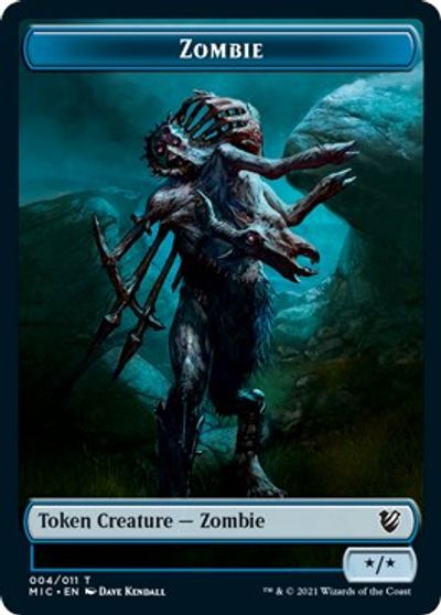 Zombie (005) // Zombie (004) Double-Sided Token [Innistrad: Midnight Hunt Commander Tokens] - The Mythic Store | 24h Order Processing