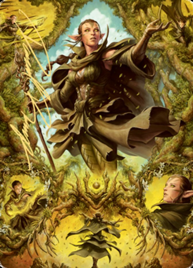 Nissa of Shadowed Boughs 2 Art Card (Gold-Stamped Signature) [Zendikar Rising Art Series] - The Mythic Store | 24h Order Processing