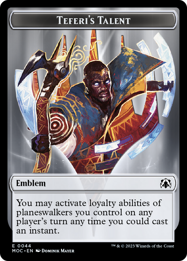Teferi's Talent Emblem [March of the Machine Commander Tokens] - The Mythic Store | 24h Order Processing
