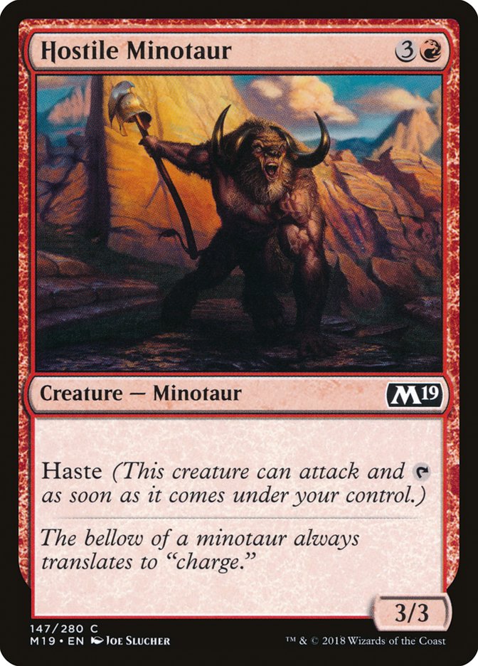 Hostile Minotaur [Core Set 2019] - The Mythic Store | 24h Order Processing