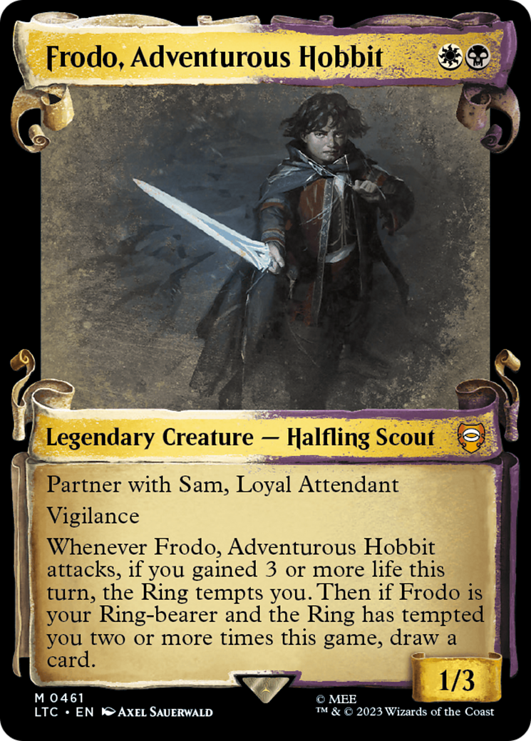 Frodo, Adventurous Hobbit [The Lord of the Rings: Tales of Middle-Earth Commander Showcase Scrolls] - The Mythic Store | 24h Order Processing