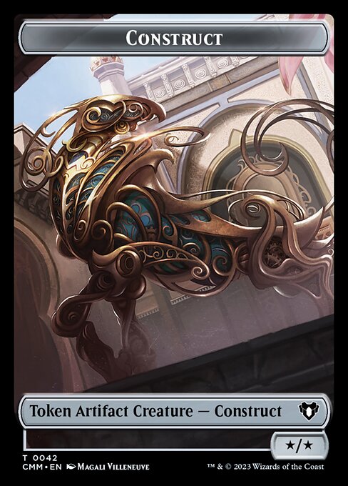 Spirit (0039) // Construct (0042) Double-Sided Token [Commander Masters Tokens] - The Mythic Store | 24h Order Processing