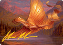 Adult Gold Dragon Art Card (Gold-Stamped Signature) [Dungeons & Dragons: Adventures in the Forgotten Realms Art Series] - The Mythic Store | 24h Order Processing
