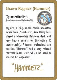 1996 Shawn "Hammer" Regnier Biography Card [World Championship Decks] - The Mythic Store | 24h Order Processing