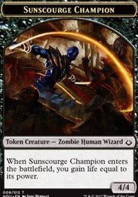 Sunscourge Champion // Zombie Double-Sided Token [Hour of Devastation Tokens] - The Mythic Store | 24h Order Processing