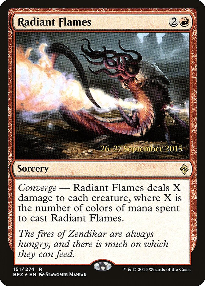 Radiant Flames [Battle for Zendikar Prerelease Promos] - The Mythic Store | 24h Order Processing