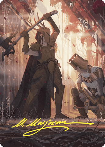 Karmic Justice Art Card (Gold-Stamped Signature) [Wilds of Eldraine Art Series] - The Mythic Store | 24h Order Processing