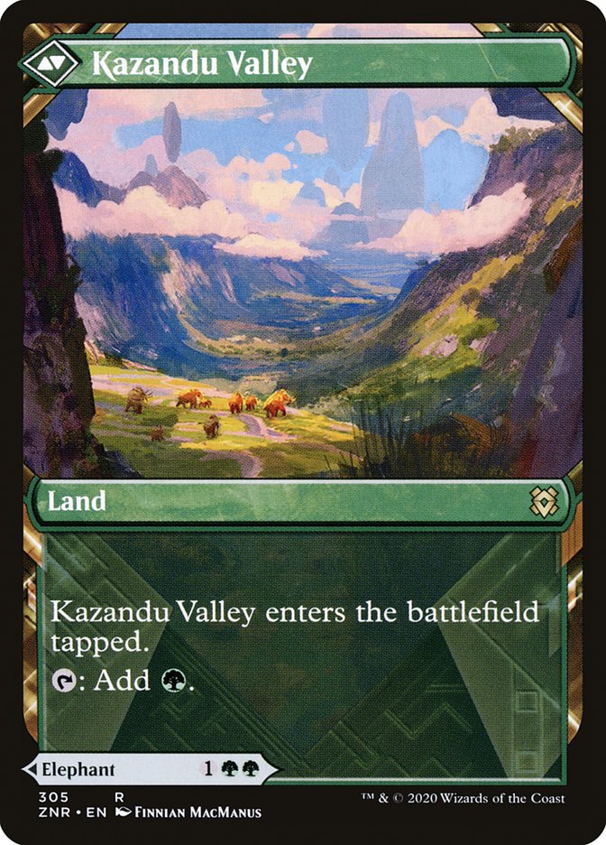 Kazandu Mammoth // Kazandu Valley (Showcase) [Zendikar Rising] - The Mythic Store | 24h Order Processing