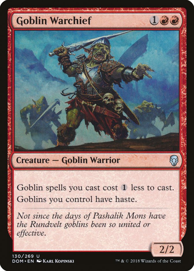 Goblin Warchief [Dominaria] - The Mythic Store | 24h Order Processing