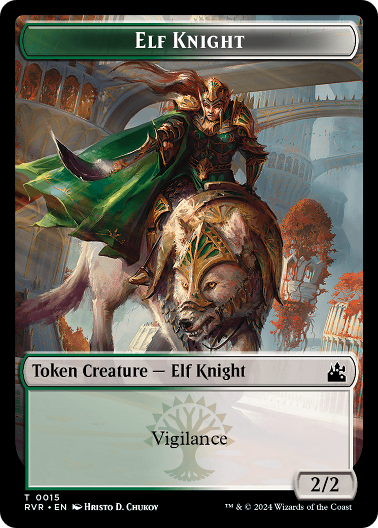 Elf Knight // Emblem - Domri Rade Double-Sided Token [Ravnica Remastered Tokens] - The Mythic Store | 24h Order Processing