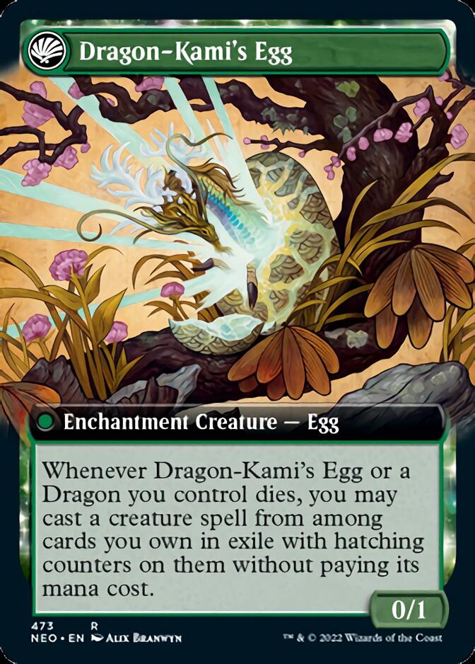 The Dragon-Kami Reborn // Dragon-Kami's Egg (Extended Art) [Kamigawa: Neon Dynasty] - The Mythic Store | 24h Order Processing