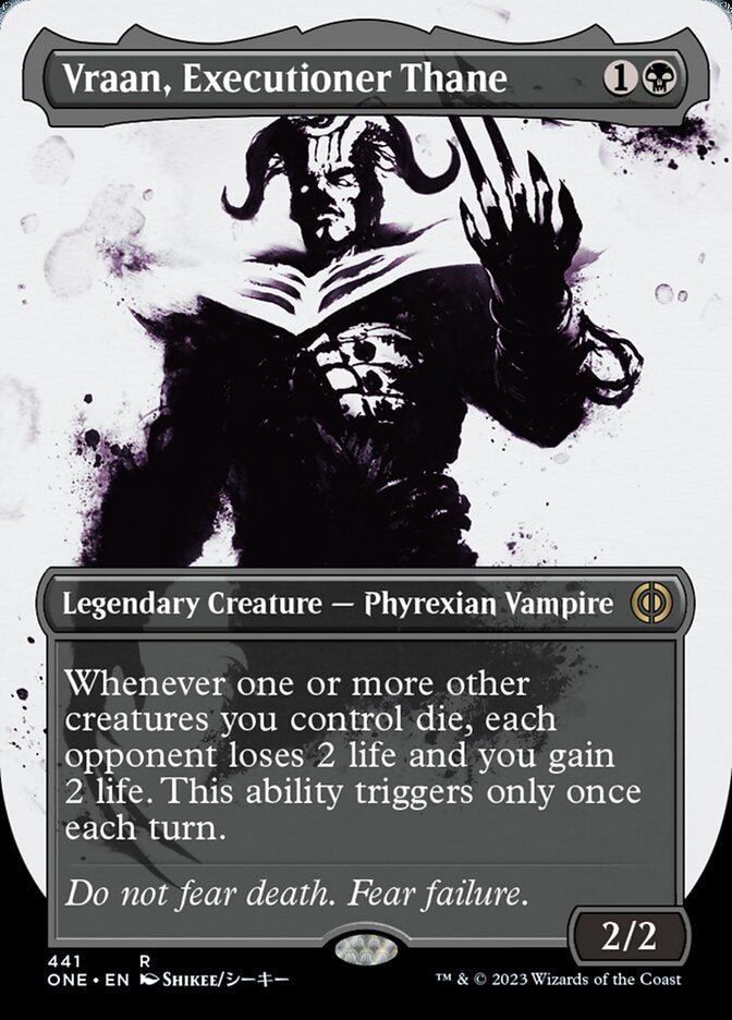 Vraan, Executioner Thane (Borderless Ichor Step-and-Compleat Foil) [Phyrexia: All Will Be One] - The Mythic Store | 24h Order Processing