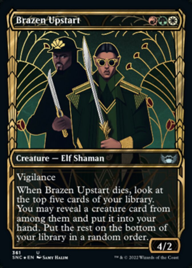 Brazen Upstart (Showcase Golden Age Gilded Foil) [Streets of New Capenna] - The Mythic Store | 24h Order Processing