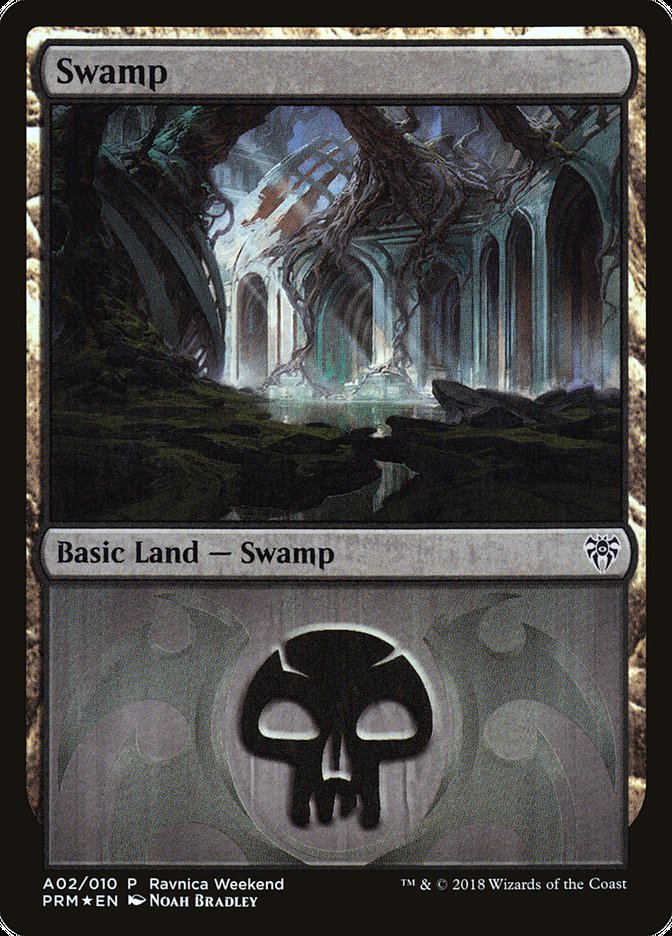 Swamp (A02) [Ravnica Allegiance Ravnica Weekend] - The Mythic Store | 24h Order Processing