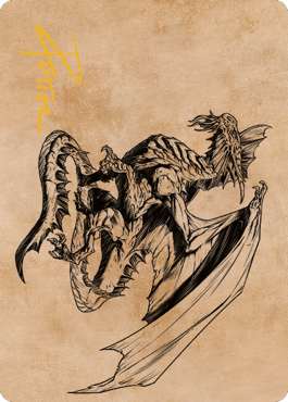 Ancient Silver Dragon Art Card (47) (Gold-Stamped Signature) [Commander Legends: Battle for Baldur's Gate Art Series] - The Mythic Store | 24h Order Processing