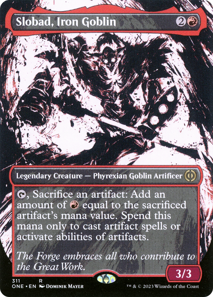 Slobad, Iron Goblin (Borderless Ichor) [Phyrexia: All Will Be One] - The Mythic Store | 24h Order Processing