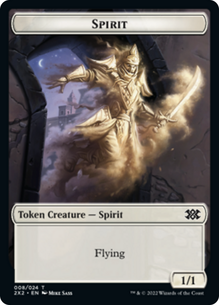 Wrenn and Six Emblem // Spirit (008) Double-Sided Token [Double Masters 2022 Tokens] - The Mythic Store | 24h Order Processing