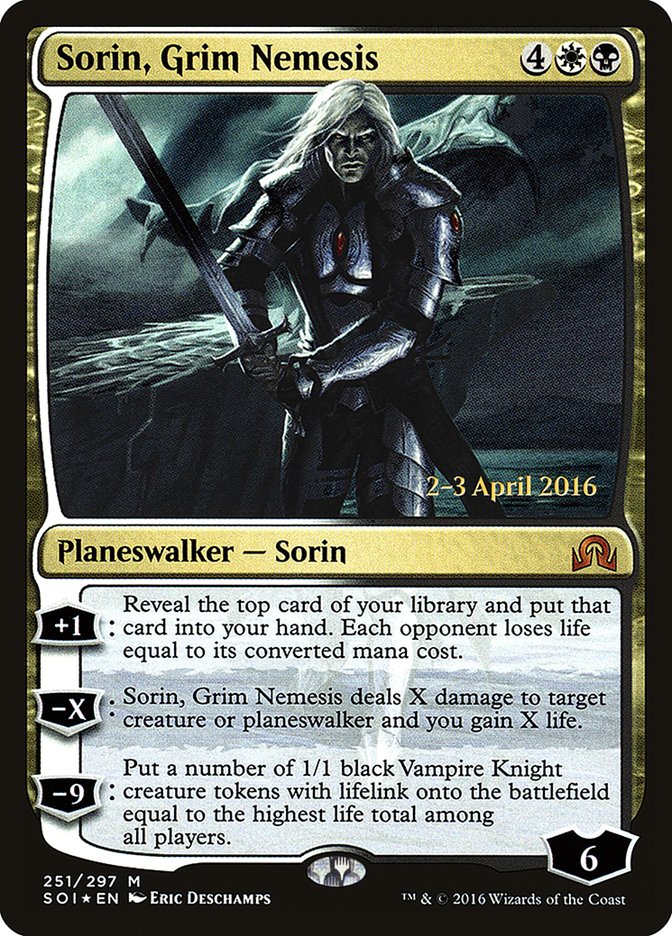 Sorin, Grim Nemesis [Shadows over Innistrad Prerelease Promos] - The Mythic Store | 24h Order Processing