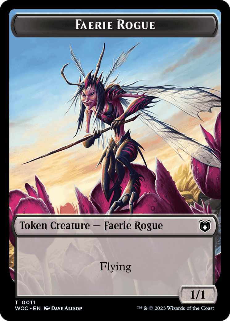 Faerie Rogue // Pirate (0011) Double-Sided Token [Wilds of Eldraine Commander Tokens] - The Mythic Store | 24h Order Processing