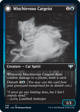 Mischievous Catgeist // Catlike Curiosity [Innistrad: Double Feature] - The Mythic Store | 24h Order Processing