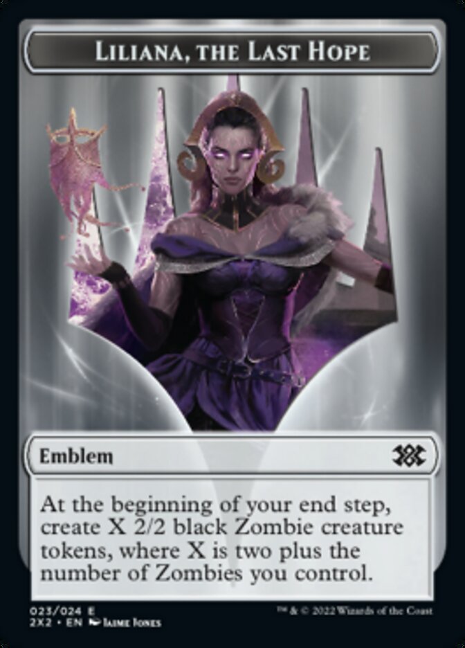 Liliana, the Last Hope Emblem // Spirit (002) Double-Sided Token [Double Masters 2022 Tokens] - The Mythic Store | 24h Order Processing