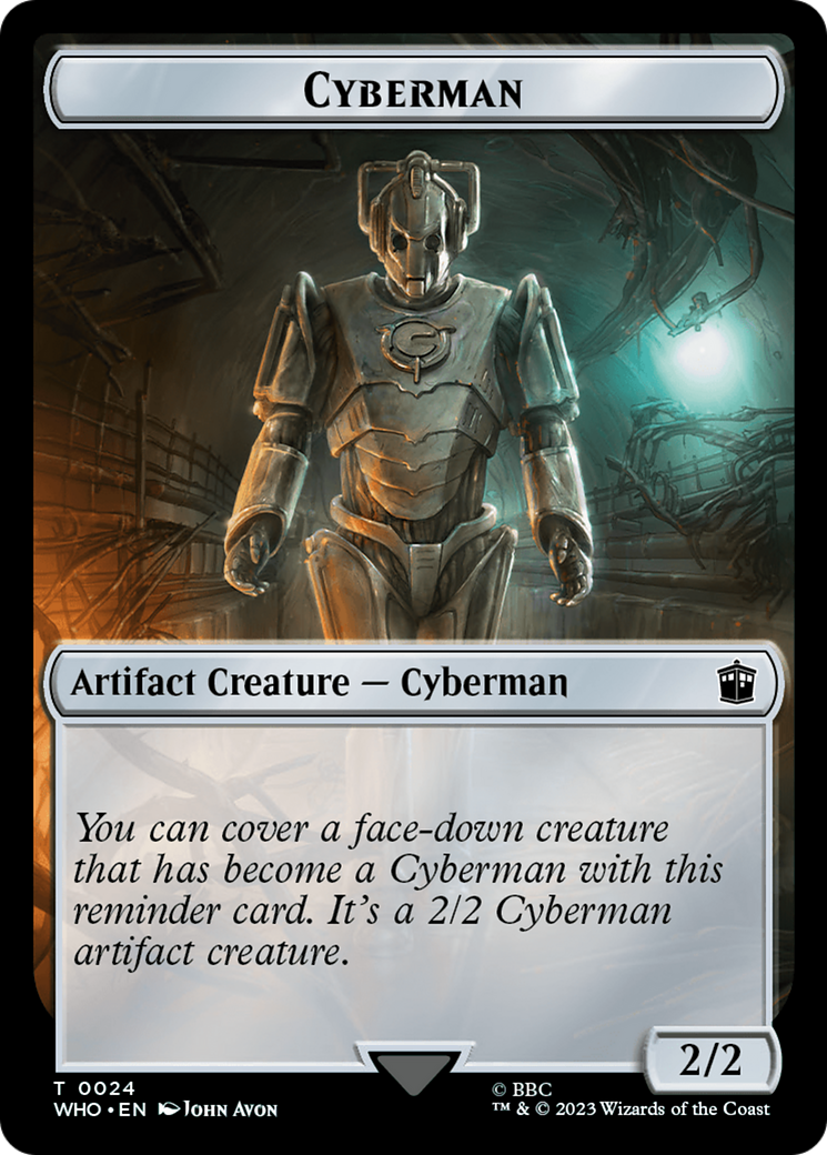 Horse // Cyberman Double-Sided Token [Doctor Who Tokens] - The Mythic Store | 24h Order Processing
