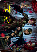 Falkenrath Celebrants 2 Art Card (Gold-Stamped Signature) [Innistrad: Crimson Vow Art Series] - The Mythic Store | 24h Order Processing