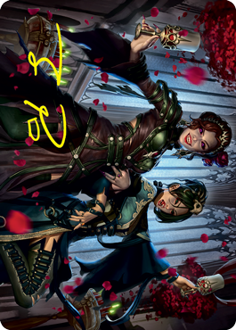 Falkenrath Celebrants 2 Art Card (Gold-Stamped Signature) [Innistrad: Crimson Vow Art Series] - The Mythic Store | 24h Order Processing