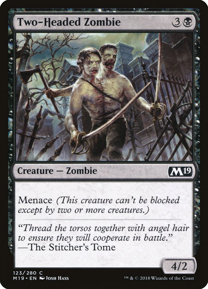 Two-Headed Zombie [Core Set 2019] - The Mythic Store | 24h Order Processing