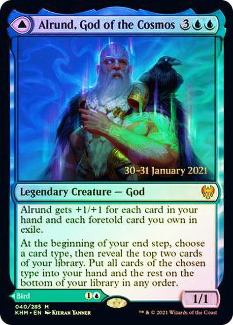 Alrund, God of the Cosmos // Hakka, Whispering Raven [Kaldheim Prerelease Promos] - The Mythic Store | 24h Order Processing