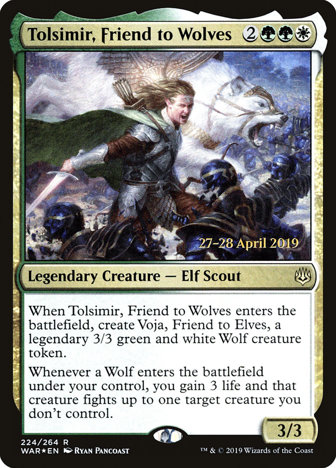 Tolsimir, Friend to Wolves [War of the Spark Prerelease Promos] - The Mythic Store | 24h Order Processing