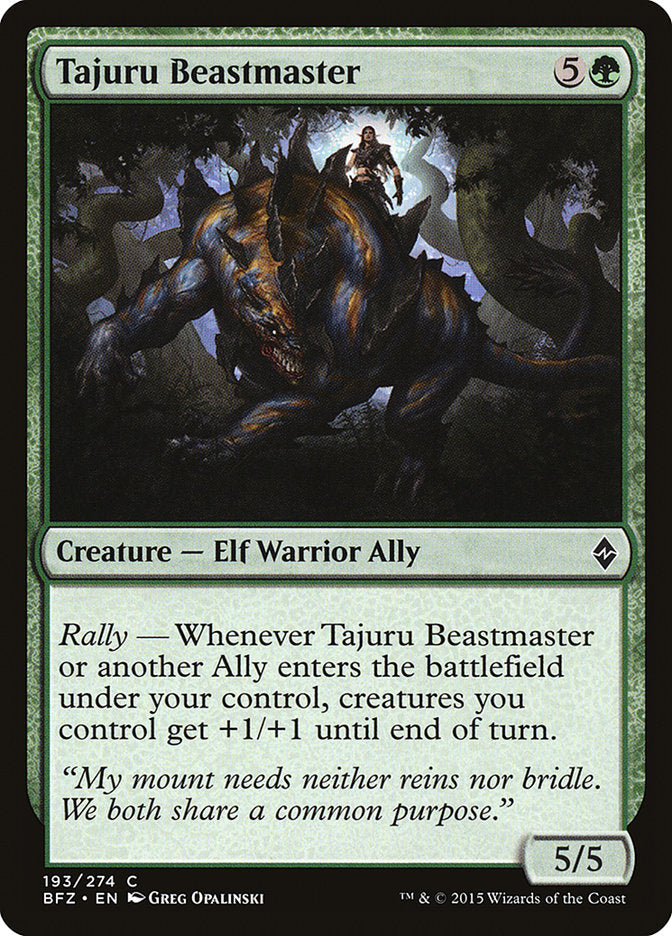 Tajuru Beastmaster [Battle for Zendikar] - The Mythic Store | 24h Order Processing