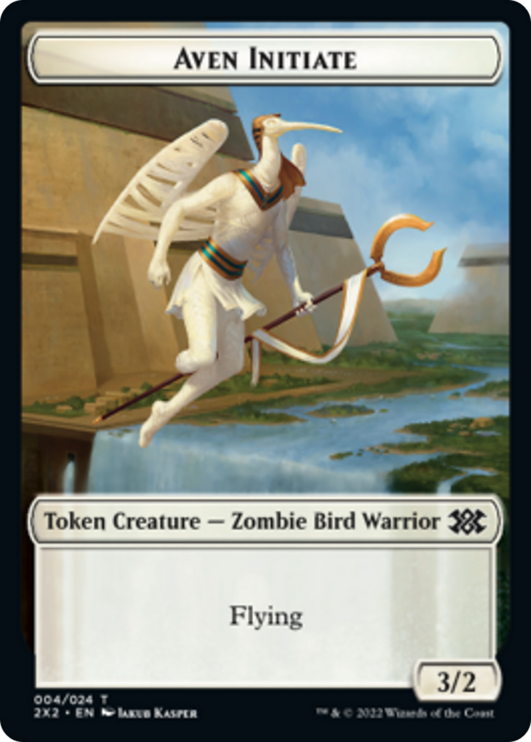 Worm // Aven Initiate Double-Sided Token [Double Masters 2022 Tokens] - The Mythic Store | 24h Order Processing