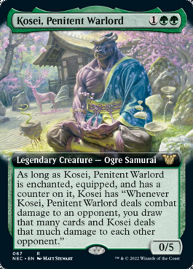 Kosei, Penitent Warlord (Extended Art) [Kamigawa: Neon Dynasty Commander] - The Mythic Store | 24h Order Processing