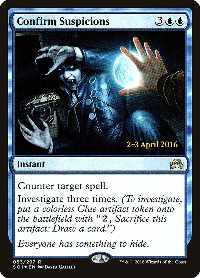 Confirm Suspicions [Shadows over Innistrad Prerelease Promos] - The Mythic Store | 24h Order Processing
