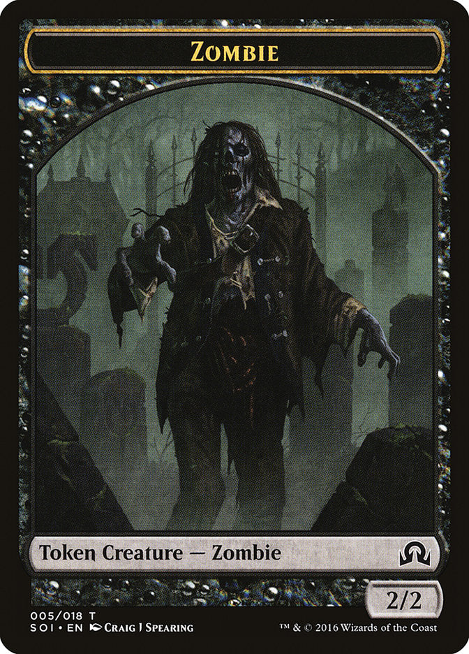 Zombie Token [Shadows over Innistrad Tokens] - The Mythic Store | 24h Order Processing