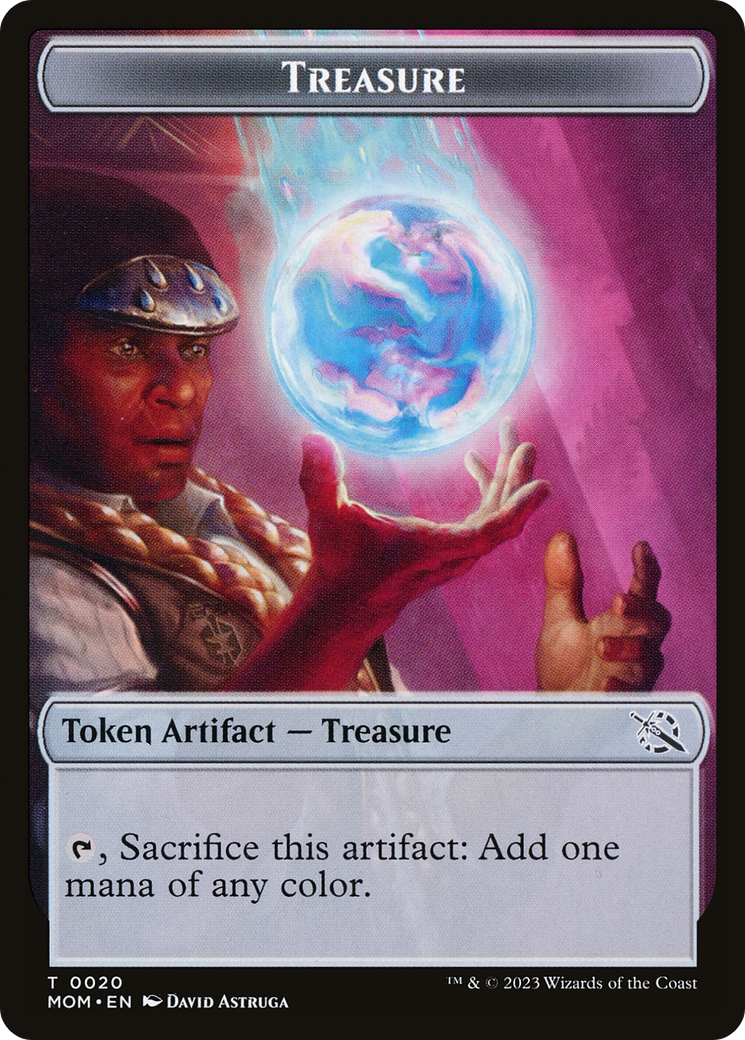 Treasure (20) // Teferi Akosa of Zhalfir Emblem Double-Sided Token [March of the Machine Tokens] - The Mythic Store | 24h Order Processing