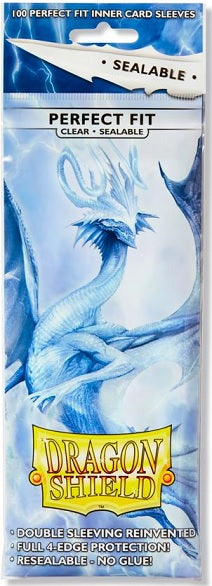 Dragon Shield Perfect Fit Sealable Sleeve - Clear 100ct - The Mythic Store | 24h Order Processing