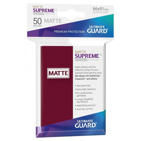 Supreme UX Matte Sleeves Standard Size 50ct - The Mythic Store | 24h Order Processing